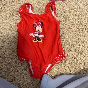 Disney Red Polka Dot Baby Swimsuit